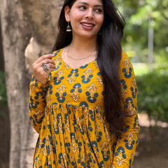 Pretty teal mustard kameez Jonaya