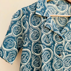 Stylish Grey Handblock Printed Shirt