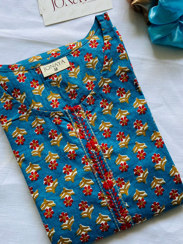 Embroidery Short Kurti - Jonaya