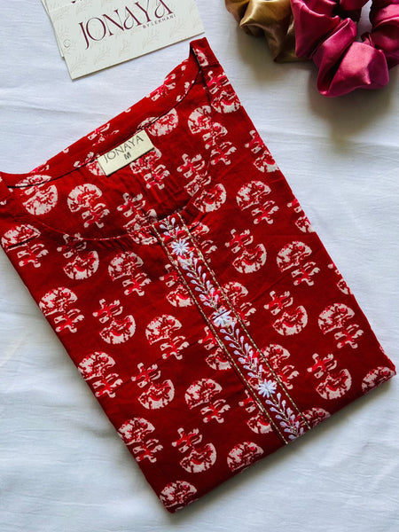Embroidery Short Kurti by Jonaya