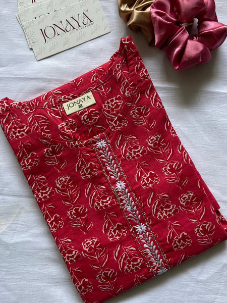 Embroidery Short Kurti by Jonaya