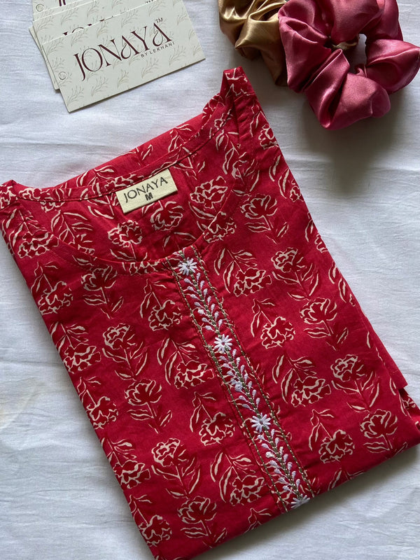 Embroidery Short Kurti - Jonaya