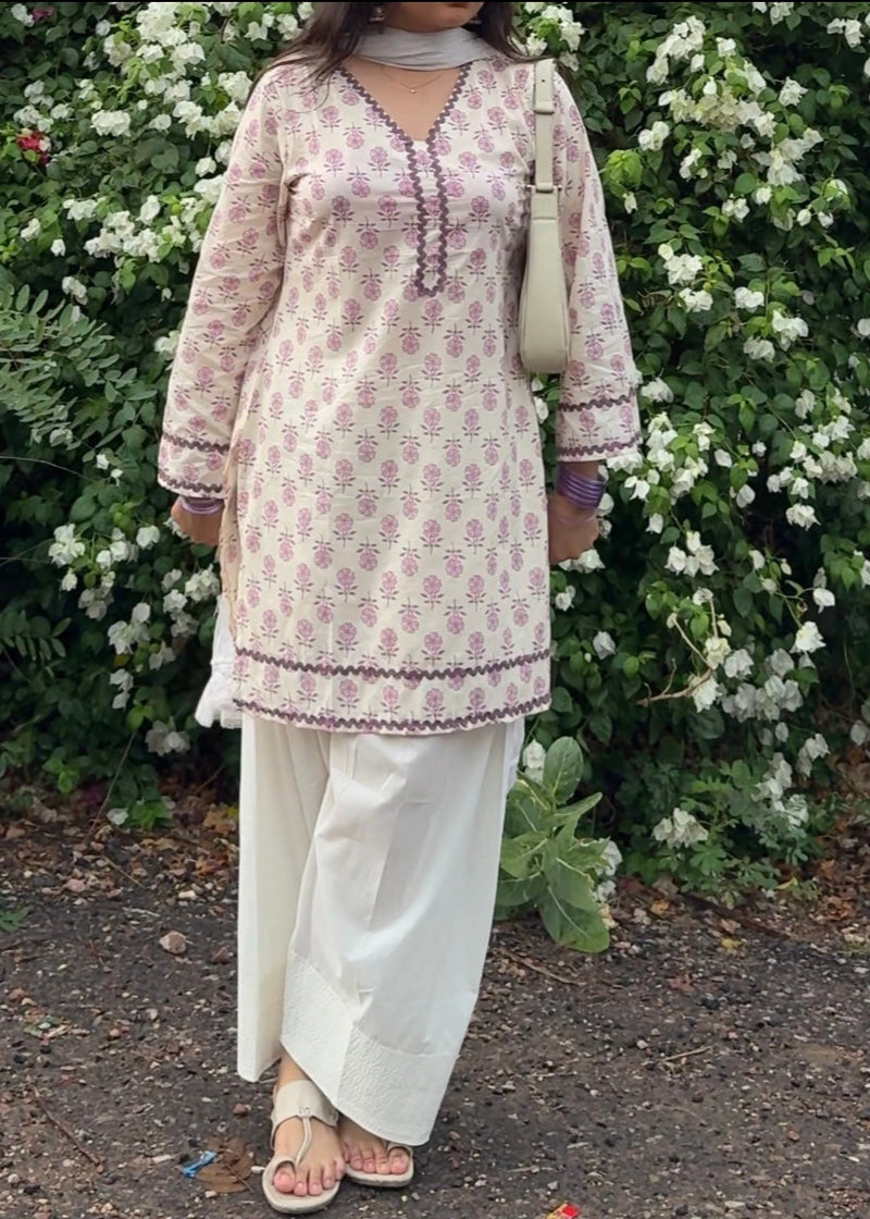 Purple love pakistani kurti Jonaya