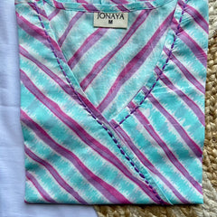 Angrakha Kurti in 100% cotton by Jonaya
