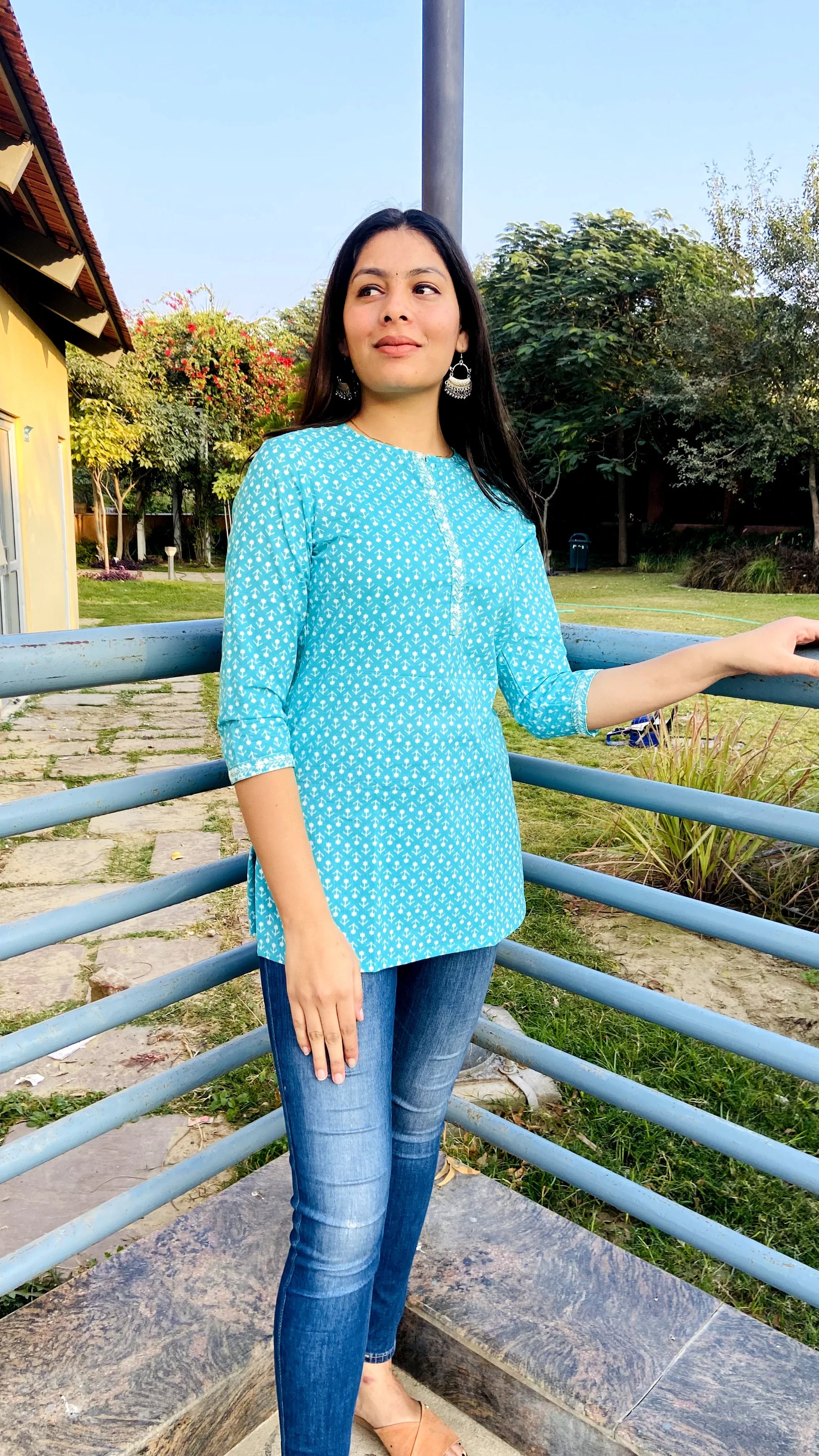 Floral Printed Short Kurti by Jonaya