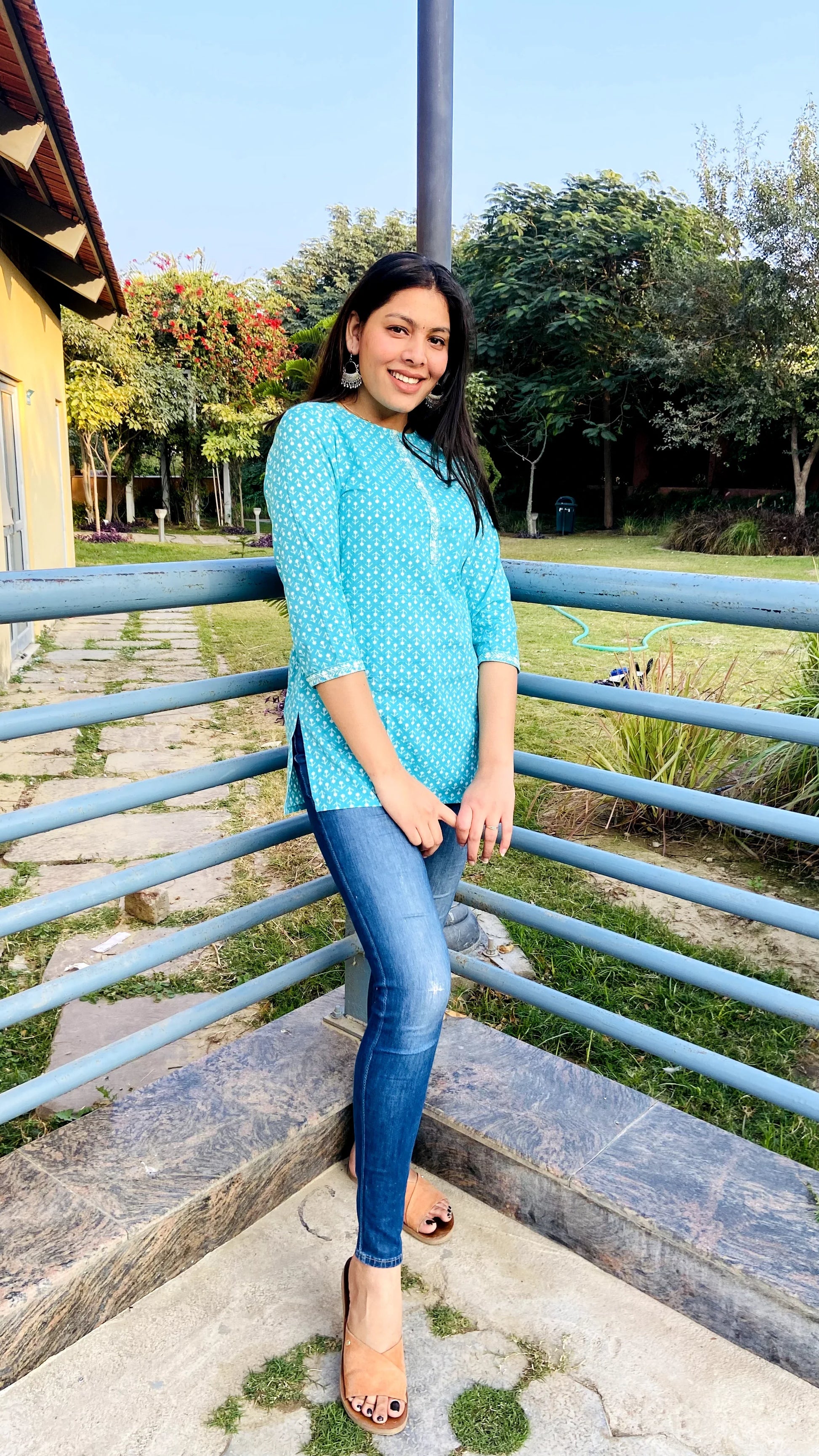Trendy Floral Short Kurti for Everyday Style